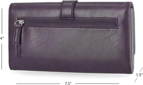Vista 3 de Mundi - Cartera File Master con bloqueo RFID para mujer, con bolsillo para cambio