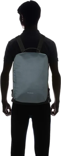 Vista 6 de Moleskine() Bolsa de negocios ET9NBDBV15 para hombre, almacenamiento para laptop de 15 pulgadas, mochila, repelente al agua, Gris (Dk Grey)