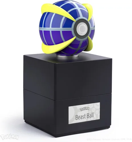 Vista 3 de The Wand Company Original Poké Ball - Réplica auténtica de la Pokébola, realista, electrónica, fundida a presión, con estuche para exhibición, luz