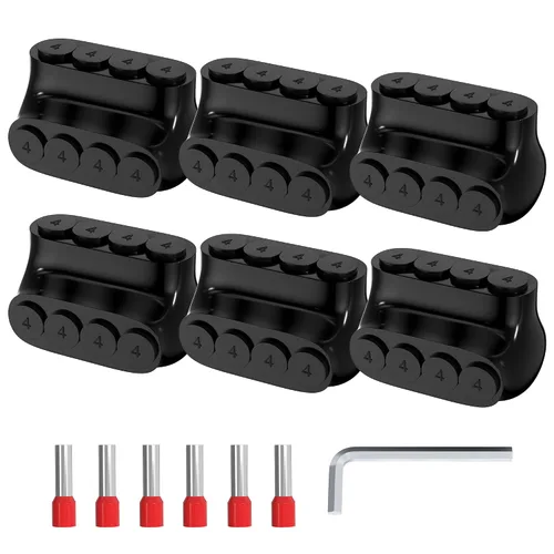 Vista 7 de Joinfworld Conector multigrifo aislado de 3 puertos 1/0-14AWG de aluminio a cobre, conectores de aluminio de entrada de un solo lado con hexagonal