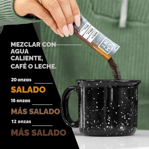 Vista 6 de LMNT - Electrolitos sin azúcar Sal De Chocolate y Caramelo Mezcla De Bebida 30