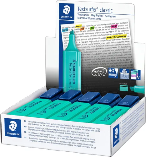 Vista 8 de STAEDTLER 364-3 Textsurfer Classic Highlighter - Azul (Caja de 10)