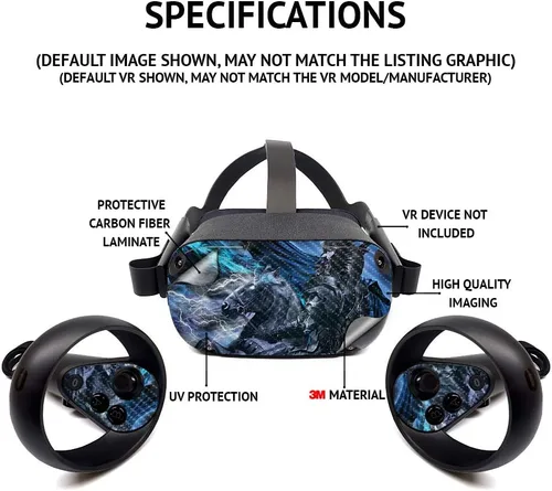 Vista 3 de MightySkins - Skin de fibra de carbono compatible con Oculus Quest 2 – Paint Drip Acabado de fibra de carbono texturizado protector, duradero