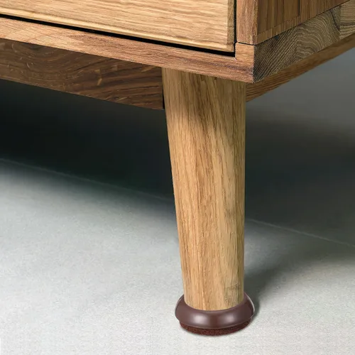 Vista 5 de Angoily Almohadillas y deslizadores de muebles para suelos de madera dura, 10 unidades de fieltro para patas de silla, almohadillas de movimiento