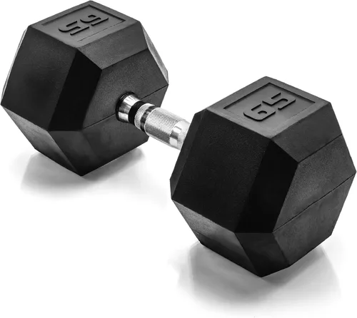 Vista 43 de CAP Barbell Peso de la mancuerna hexagonal recubierta, individual, 10-120 libras, múltiples opciones