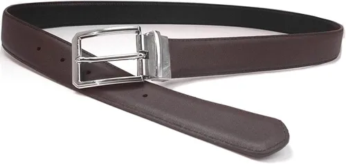 Vista 7 de Cinturón reversible para hombre, cinturón de cuero negro y marrón para pantalones de vestir