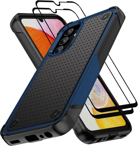 Vista 43 de Jeylly Funda compatible con Samsung Galaxy A12, Samsung Galaxy A12 con protector de pantalla de vidrio templado, protección contra caídas de grado