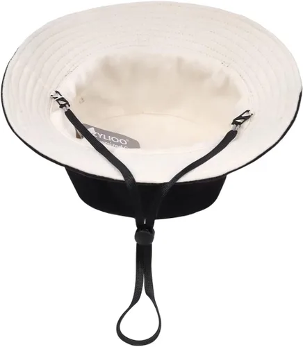 Vista 3 de Zylioo Sombrero de pescador de lana extragrande de gran tamaño,Sombreros de pescador cálidos de invierno reversibles,Sombrero de sol de pesca