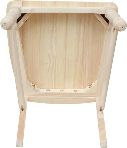 Vista 10 de IC International Concepts Juego de 2 sillas de madera maciza Maine, sin terminar