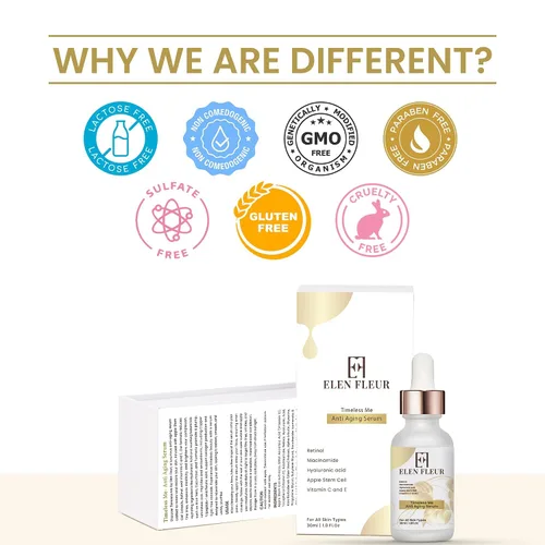 Vista 2 de Suero de colágeno con retinol – Suero facial hidratante y reafirmante con ácido hialurónico, niacinamida, vitamina C y E – Promueve una piel suave