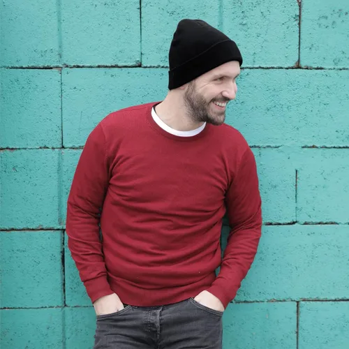 Vista 6 de Rosoz Gorro para hombre y mujer, gorro de punto con puños, gorro de invierno con calavera, unisex