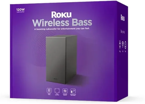 Vista 3 de Roku Bajo inalámbrico, Streambar de subwoofer delgado, altavoces inalámbricos Streambar Pro (renovado)