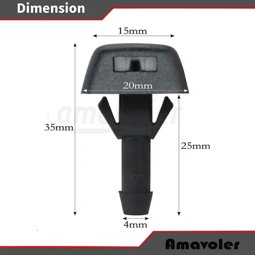 Vista 2 de 2 piezas de repuesto de boquilla de limpiaparabrisas para Volvo. OEM: 30655605, 7845009010. Negro