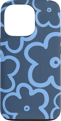 Vista 10 de Funda para iPhone 12 Mini con diseño floral azul marino y azul claro