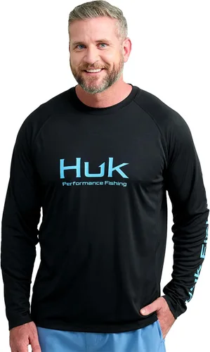 Vista 28 de HUK Camiseta de pesca de manga larga ventilada Pursuit para hombre (+30 UPF)