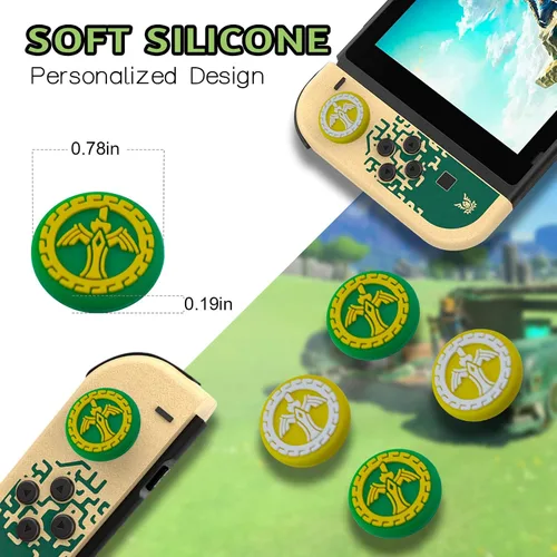 Vista 4 de 4 tapas de silicona para palanca de mando (amarillo y verde)