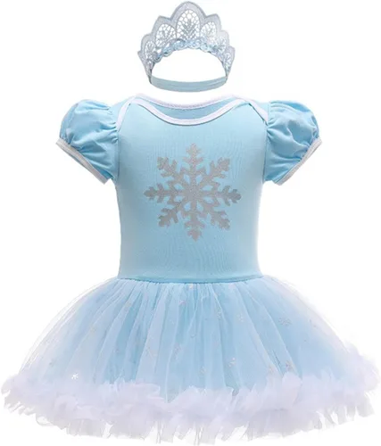 Vista 34 de Vestidos de princesa para niñas pequeñas, disfraz de mameluco para cumpleaños, Navidad, Halloween con diadema de 0 a 18 meses