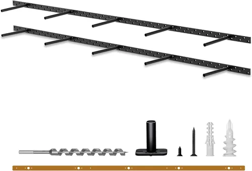 Vista 14 de Kit de soporte de estante flotante (no necesita enrutador) con plantilla de guía de taladro - Se adapta a estantes de 1 a 4 pulgadas de grosor