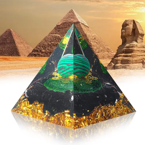 Vista 5 de Orgone Pyramid Crystal Healing Stone Energy Generator Healing Crystals Chakra Crystal Healing Meditation Crystal Sphere Orgonite Crystal Pyramid