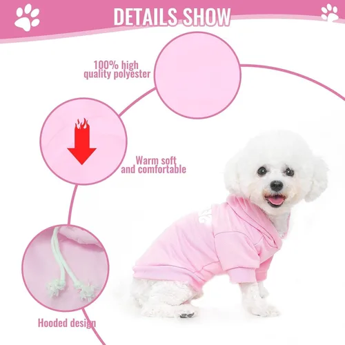 Vista 2 de BINGPET - Sudaderas con capucha de seguridad para perros, suéter para cachorros, abrigos para perros para clima frío, suéter con capucha de forro #1