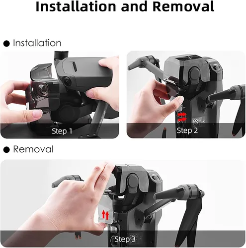 Vista 5 de XINANEE Soporte de hélice y cubierta de cardán para DJI Mavic 3 Pro Drone Accesorios - Tapa de lente Protector de sensor Soporte de correa