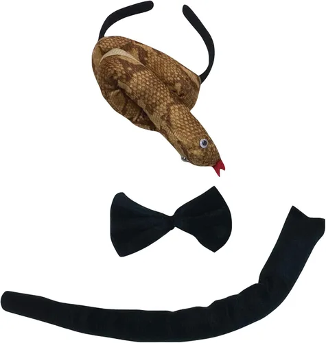 Vista 2 de Petitebella Traje combinado de 3 piezas con diadema de animales lindos y pajarita y cola