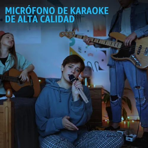 Vista 8 de NEW BAXS Micrófonos inalámbricos, sistema de micrófono dual de karaoke, Microfonos Inalambricos con receptor recargable, juego de micrófono dinámico