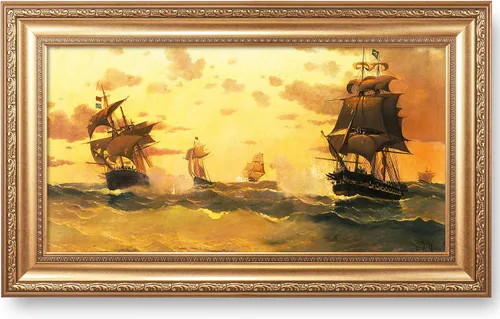 Vista 27 de A&T ARTWORK A Brisk Breeze por Willem van de velde Reproducciones de pintura de velero, impresiones en lienzo giclée para decoración del hogar, 20 x