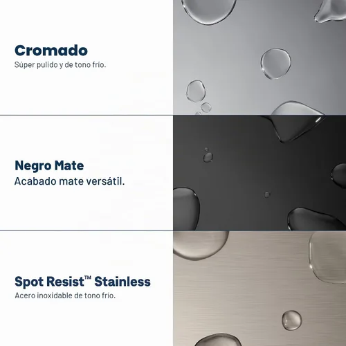 Vista 5 de Moen Haelyn - Grifo de cocina monocontrol con rociador extraíble cromado con potencia para una limpieza más rápida, dispensador de jabón incluido