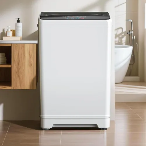 Vista 2 de TABU Lavadora portátil de 18 libras, lavadora completamente automática de 2.4 pies cúbicos con bomba de drenaje, lavadora y secadora automática