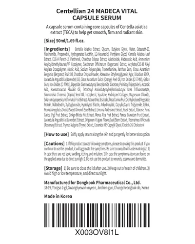 Vista 8 de CENTELLIAN 24 Vital Capsule Serum (1.69 fl oz) - Ampolla para hidratar, elasticidad de la piel, protección de la piel y calmante por Dongkook