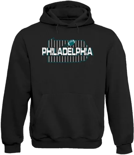 Vista 25 de Xtreme Apparrel Team Field Map Men's Hoodie Sweatshirt for Football Fans