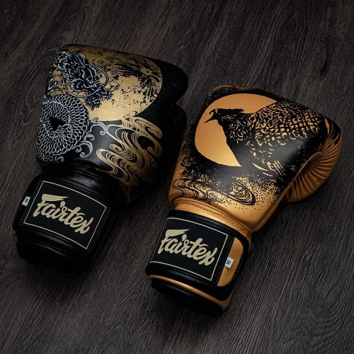 Vista 5 de Fairtex BGV26 Harmony Guantes de Muay Thai de Boxeo Premium Diseño de Edición Limitada Piel Genuina Espuma de Triple Capa Ajuste Compacto