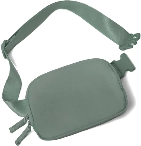 Vista 11 de Riñonera para mujer, con cremallera bidireccional, riñonera de moda para todas partes con correa ajustable, regalos para adolescentes, niñas Beige
