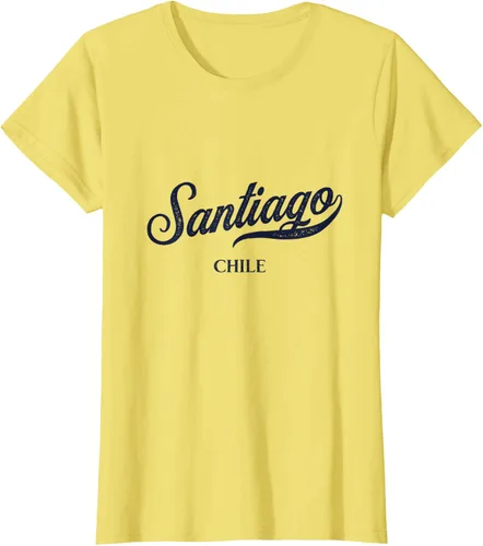 Vista 13 de Retro Chile City - Camiseta vintage de Santiago, Gris Gris Oscuro