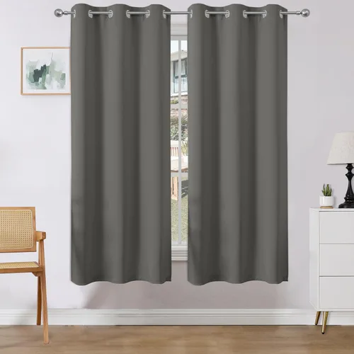 Vista 35 de Joydeco Cortinas opacas para dormitorio de 72 pulgadas de largo, 2 paneles de cortinas con aislamiento térmico para oscurecer la habitación
