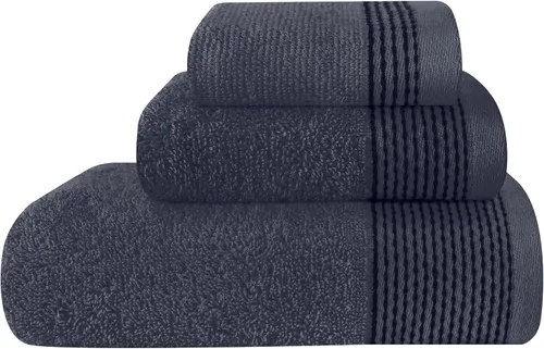 Vista 34 de Belizzi Home Juego de 3 toallas de algodón ultra suave, contiene una toalla de baño de 28 x 55 pulgadas, una toalla de mano de 16 x 24 pulgadas y un