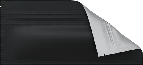 Vista 34 de Bolsas de barrera estilo Mylar – Cremallera con sellado térmico – 100 bolsas (negro brillante/transparente, 0.04 oz - 3 x 4.5 pulgadas)