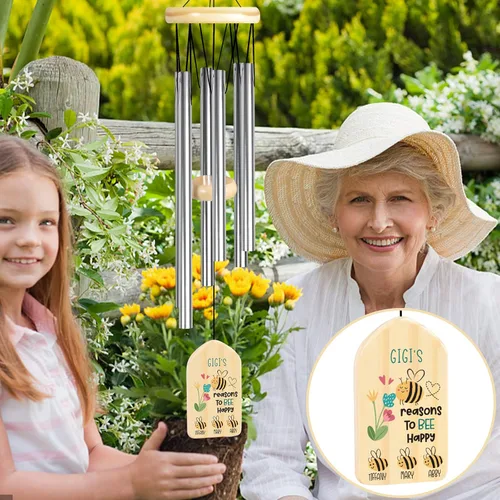 Vista 3 de Jocidea Regalos personalizados de Gigi, campanillas de viento, regalos para Gigi, regalo de abuela, perfecto para el día de la madre, cumpleaños