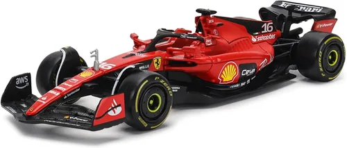 Vista 7 de HTLNUZD 2023 1/43 SF23 #16 Coche de carreras de aleación para Scuderia Ferrari 1:43 SF23 Leclerc Signature Die Cast Adultos Modelo Coche Exhibición