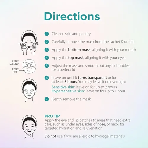 Vista 9 de Ebanel Mascarilla Facial de Bio Colágeno, Paquete de 4 Mascarillas Faciales Hidratantes con 7 Péptidos, Ácido Hialurónico, Niacinamida, Centella