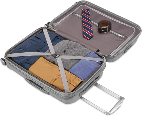 Vista 2 de Samsonite Freeform Maleta rígida, expandible con ruedas dobles giratorias, Gris claro), 78255-1508