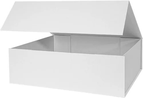 Vista 11 de Caja de regalo negra con tapa de 12 x 8 x 2.5 pulgadas, caja de regalo magnética para envolver, caja de regalo a granel para regalo, grano de malla