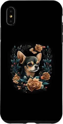 Vista 7 de iPhone 12 mini Chihuahua Lindo perro Hermoso Flores Niña Estuche para plantas