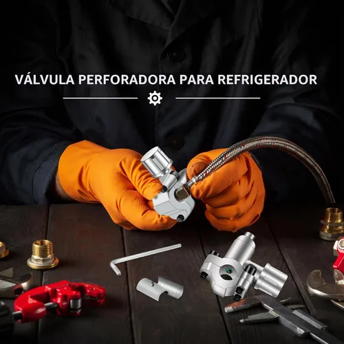 Vista 6 de 15 piezas de válvula perforadora de bala BPV-31 Kits de válvula refrigerante puede grifo válvula ajustable compatible 1/4 5/16 3/8 pulgadas