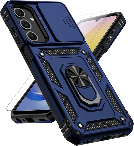 Vista 16 de Funda para Samsung Galaxy A25 5G con cubierta deslizante para cámara, protector de pantalla HD [grado militar de 16 pies probada en caídas] Soporte