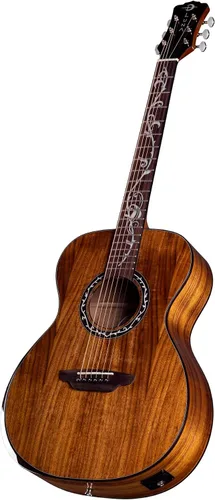 Vista 2 de Luna Guitars Vineyard Koa Bevel Folk Guitarra acústica-eléctrica - Gloss Natural