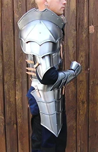 Vista 3 de NauticalMart Medieval Knight Reenactment Acero Armadura de pecho con brazo Set