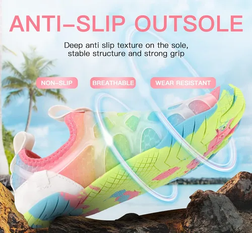Vista 5 de SIPUHK Zapatos de agua para hombre y mujer, de secado rápido, sin cordones, para natación, surf, buceo, playa, piscina, deportes acuáticos, caminar