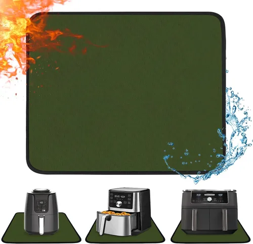 Vista 19 de Tapete resistente al calor para freidora de aire, tapete resistente al calor de 12 x 14 pulgadas para encimera, protector de encimera de silicona
